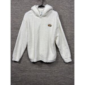 Missouri Tigers Sweatshirt Womens XL White NCAA Football Proedge Sherpa